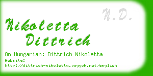 nikoletta dittrich business card